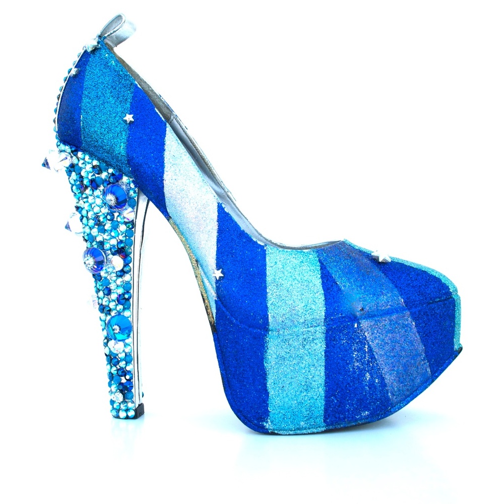 Gasoline Glamour Blue Belles Pumps